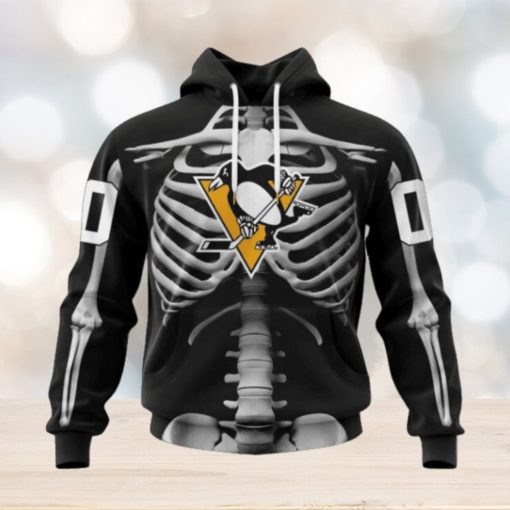 Personalized NHL Pittsburgh Penguins Hoodie Special Skeleton Costume For Hoodie