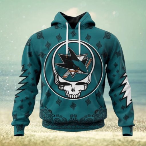 Personalized NHL San Jose Sharks Hoodie Special Grateful Dead Design Hoodie