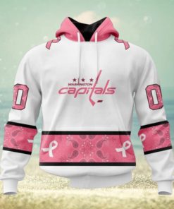 Personalized NHL Washington Capitals Hoodie In Classic Style With Paisley In October We Wear Pink Breast Cancer Hoodie