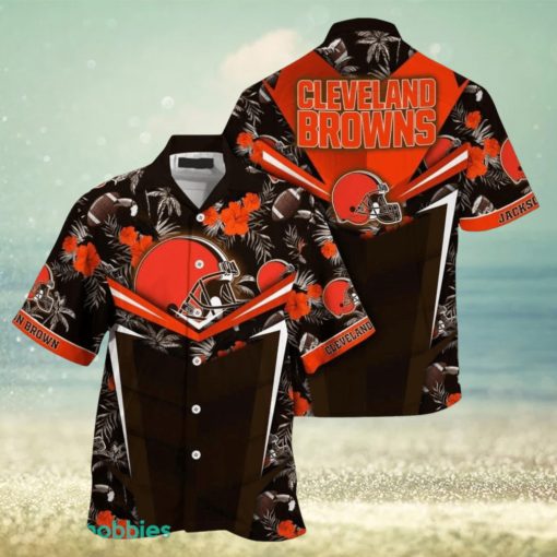 Personalized Name NFL Cleveland Browns Hawaiian Shirt Summer Football Aloha Shirt For Men And Women