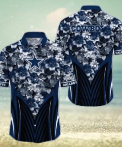 Personalized Name NFL Dallas Cowboys Hawaiian Shirt 3D Flower Pattern Summer Gift