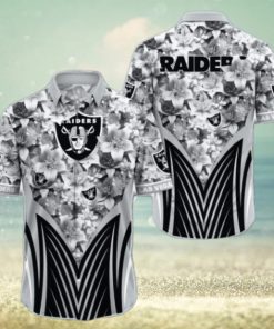 Personalized Name NFL Las Vegas Raiders Hawaiian Shirt 3D Flower Pattern Summer Gift