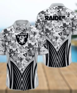 Personalized Name NFL Las Vegas Raiders Hawaiian Shirt 3D Flower Pattern Summer Gift