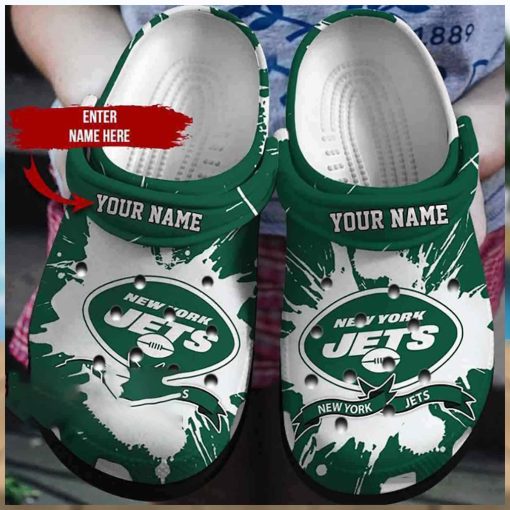 Personalized New York Jets Crocs Nfl Clog Shoes Gift