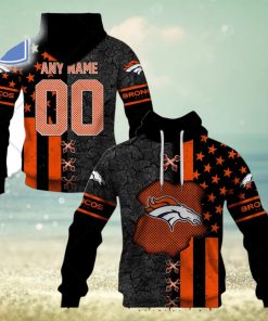 Personalized Nfl Denver Broncos Flag Special Design Hoodie T Shirt Zip Hoodie Sweatshirt