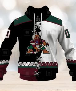 Personalized Nhl Arizona Coyotes Broken Mix Jersey Style Hoodie 3D