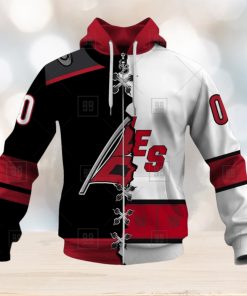 Personalized Nhl Carolina Hurricanes Broken Mix Jersey Style Hoodie