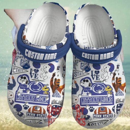Personalized Penn State Nittany Lions Snoopy Crocs Shoes