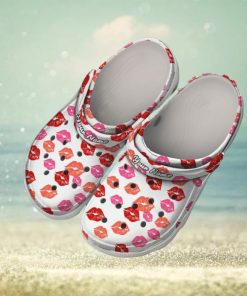 Personalized Valentine Lips Kiss Clog Shoes For Men And Women Classic Valentine Crocs