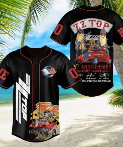 Personalized ZZ Top Anniversary 1969 2024 Black Design Baseball Jersey