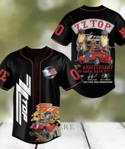 Personalized ZZ Top Anniversary 1969 2024 Black Design Baseball Jersey