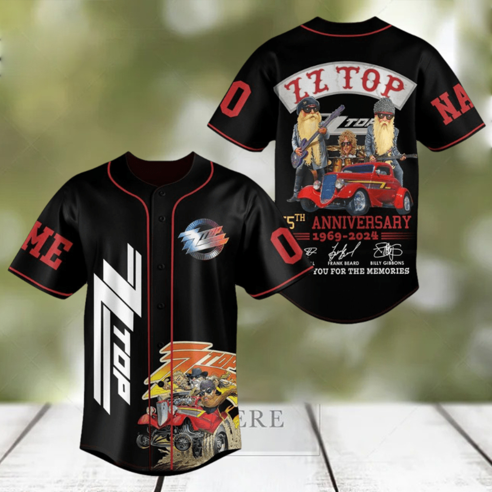 Personalized ZZ Top Anniversary 1969 2024 Black Design Baseball Jersey Personalized ZZ Top Anniversary 1969 2024 Black Design Baseball Jersey