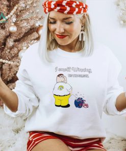 Peter Griffin Los Angeles Rams peeing on Buffalo Bills helmet I smell winning tis the season shirt