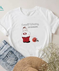 Peter Griffin San Francisco 49ers peeing on Chicago Bears helmet I smell winning tis the season shirt