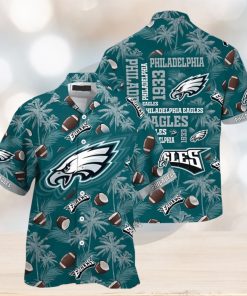 Philadelphia Eagles Hawaiian Shirt Coconut Tree Pattern Summer Vacation Gift