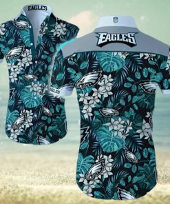 Philadelphia Eagles Hawaiian Shirt Eagles Tropical Forest Hawaiian Shirt