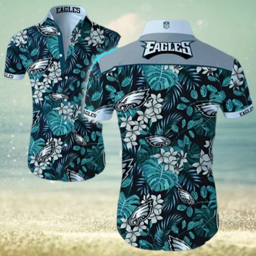 Philadelphia Eagles Hawaiian Shirt Eagles Tropical Forest Hawaiian Shirt