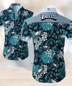 Philadelphia Eagles Hawaiian Shirt Eagles Tropical Forest Hawaiian Shirt