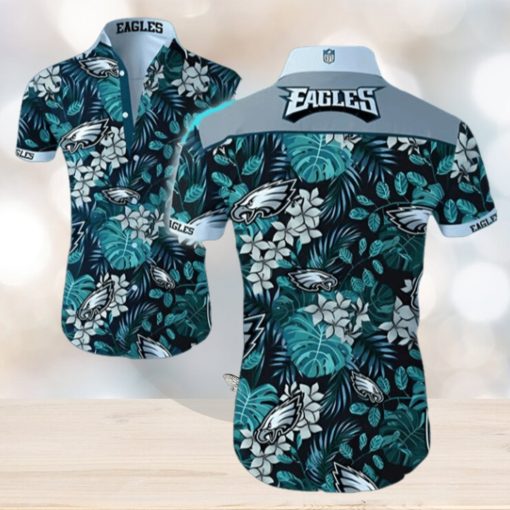 Philadelphia Eagles Hawaiian Shirt Eagles Tropical Forest Hawaiian Shirt