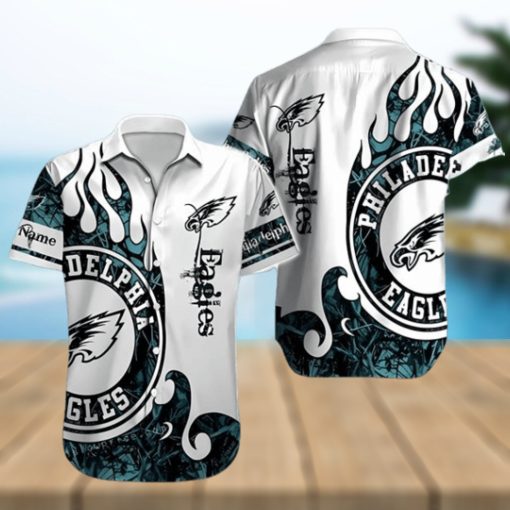 Philadelphia Eagles Hawaiian Shirt NFL Football Button Up Hawaiian Shirt