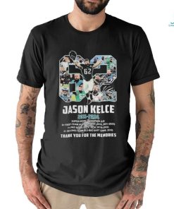 Philadelphia Eagles Jason Kelce 62 2011 2024 thank you for the memories signatures shirt