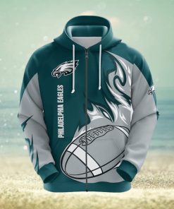Philadelphia Eagles NFL Green 3D Hoodie Zip Hoodie For Men And Women Sport Gift