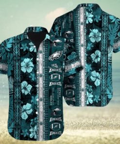 Philadelphia Eagles NFL Hibiscus Pattern 3D Hawaiian Shirt