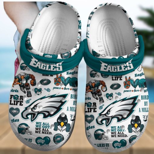 Philadelphia Eagles NFL Sport Crocs Crocband Clogs Shoes Comfortable For Men Women and Kids – Footwearelite Exclusive