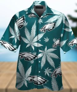 Philadelphia Eagles Short Sleeve Button Up Tropical Hawaiian Shirt