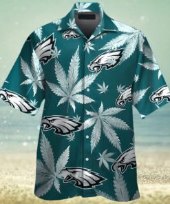 Philadelphia Eagles Short Sleeve Button Up Tropical Hawaiian Shirt