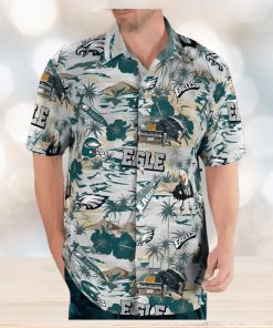 Philadelphia Eagles Thematic Stadium Hawaiian Button Up Shirt