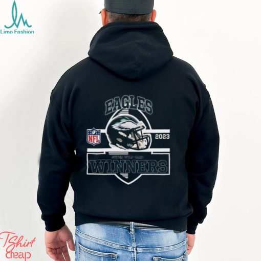 Philadelphia Eagles Winners Champions 2023 Super Wild Card NFL Divisional Helmet Logo T Shirt
