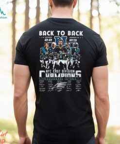 Philadelphia Eagles back to back 2023 NFC East Division Champions signature shirt