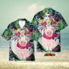 England Bulldog Tropical Leaves Pattern 3D Hawaiian Shirt Holiday Gift