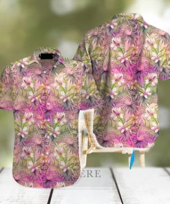 Pink Flamingo Tropical Hawaiian Shirt Aloha Casual Shirt For Men And Women