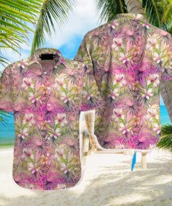 Pink Flamingo Tropical Hawaiian Shirt Aloha Casual Shirt For Men And Women