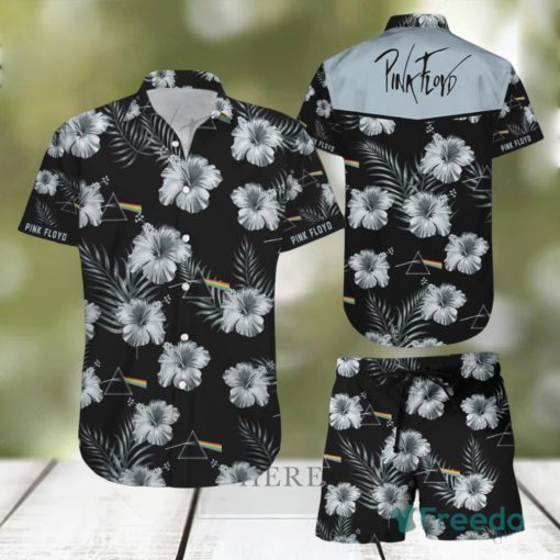 Pink Floyd Floral Hawaiian Shirts And Short Summer Beach Set