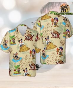 Pirates Mickey Mouse Hawaiian Shirt 3d Disney Hawaii Holiday Beach Tropical Retro 90s Bright TieDye