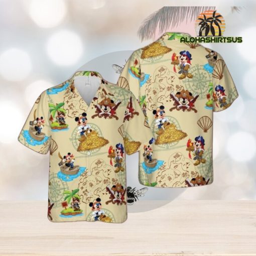 Pirates Mickey Mouse Hawaiian Shirt 3d Disney Hawaii Holiday Beach Tropical Retro 90s Bright TieDye