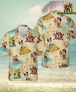 Pirates Mickey Mouse Hawaiian Shirt 3d Disney Hawaii Holiday Beach Tropical Retro 90s Bright TieDye