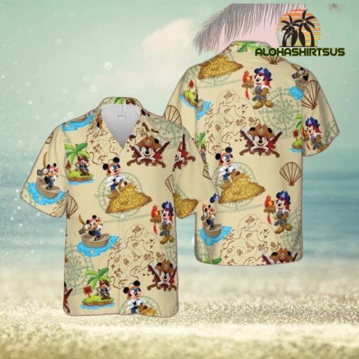 Pirates Mickey Mouse Hawaiian Shirt 3d Disney Hawaii Holiday Beach Tropical Retro 90s Bright TieDye