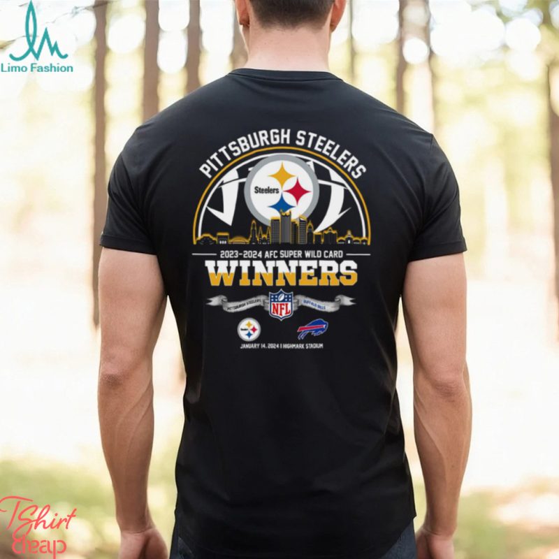 Pittsburg Steelers 2023 2024 AFC Super Wild Card Winners Skyline NFL