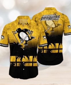 Pittsburgh Penguins NHL Logo Coconut Tropical Hawaiian Shirt Beach Gift For Fans