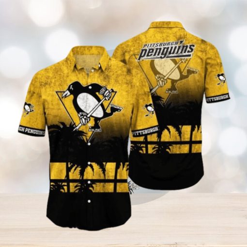 Pittsburgh Penguins NHL Logo Coconut Tropical Hawaiian Shirt Beach Gift For Fans