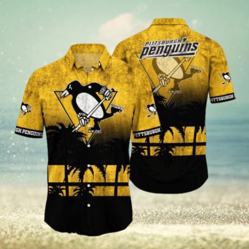 Pittsburgh Penguins NHL Logo Coconut Tropical Hawaiian Shirt Beach Gift For Fans