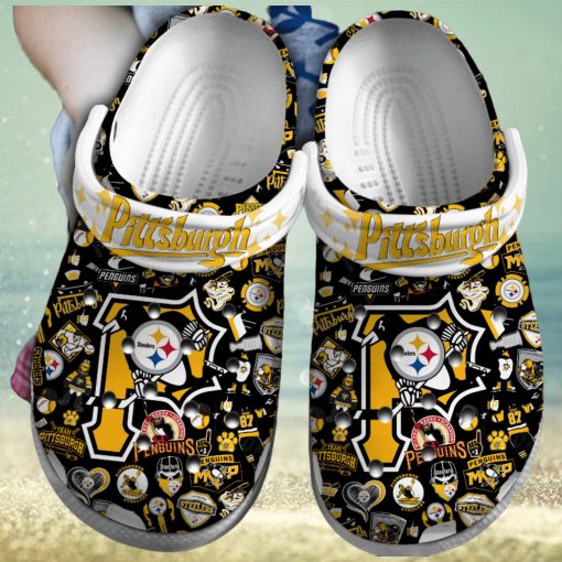 Pittsburgh Penguins NHL Sport Crocs Crocband Clogs Shoes Comfortable For Men Women and Kids – Footwearelite Exclusive