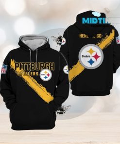 Pittsburgh Steelers 2023 All Over Printed Black Yellow Hoodie