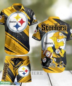 Pittsburgh Steelers Football NFL Bart Simpson Hawaiian Shirt And Short For Best Fans Gift New Trending Beach Holiday