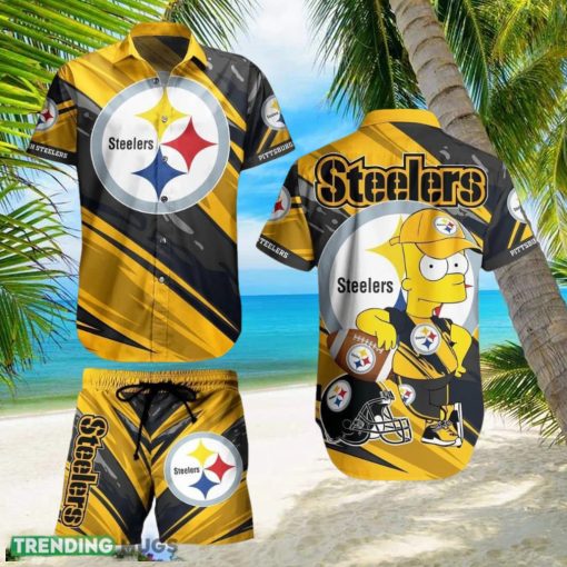 Pittsburgh Steelers Football NFL Bart Simpson Hawaiian Shirt And Short For Best Fans Gift New Trending Beach Holiday