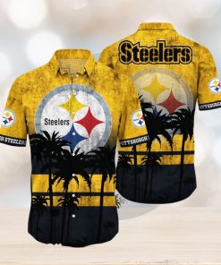 Pittsburgh Steelers Logo Coconut Tropical Hawaiian Shirt Beach Gift For Fans